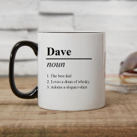 personalised noun mug two tone black