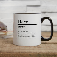personalised noun mug two tone black