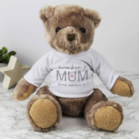 personalised Number 1 Mum Cuddly Bear