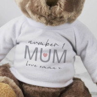 personalised Number 1 Mum Cuddly Bear