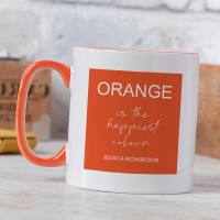 Orange Happiest Colour Two Tone Mug