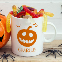 personalised Halloween Pumpkin Durham Mug