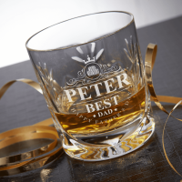 Best Dad Ornate Crystal Whisky Tumbler 
