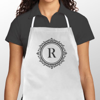 personalised Ornate Circle Monogram Apron