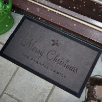 personalised christmas doormat