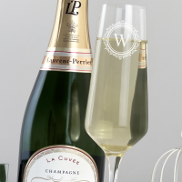 Ornate Monogram 180ml Infinity Champagne Flute