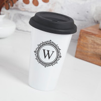 personalised Ornate Monogram Travel Mug