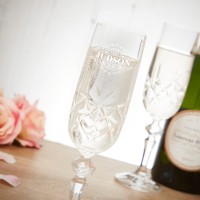 Ornate Mr & Mrs x2 Champagne Glasses Gift Set With Bottle Of Brut Champagne 