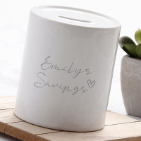 personalised Ornate Name Savings Money Box