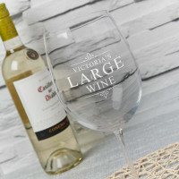 Personalised Ornate Giant Wine Glass