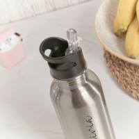 personalised Ornate Name Watter Bottle with Straw