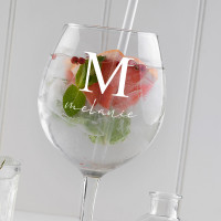 Name Monogram Personalised Gin Glass