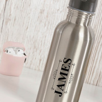 personalised Ornate Watter Bottle with Straw