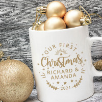 personalised Our First Christmas Mug