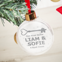 Our First Home Christmas Bauble - White Back