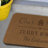 personalised Our Home Outdoor Engraved Doormat