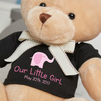 Personalised 'Our Little Girl' Beige Harley Teddy Bear