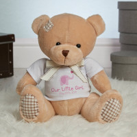 Personalised 'Our Little Girl' Beige Harley Teddy Bear