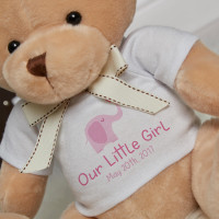 Personalised 'Our Little Girl' Beige Harley Teddy Bear