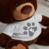 personalised paw toy choc charlie teddy bear