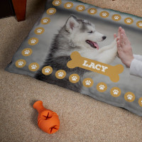 Personalised Paw Print Pet Bed