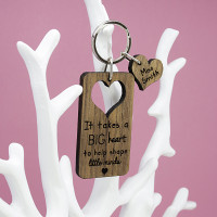 personalised Big Heart Little Minds Keyring