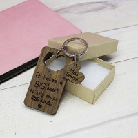 personalised Big Heart Little Minds Keyring