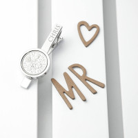 personalised Lucky Sixpence Tie Clip