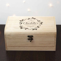 personalised Wreath Christmas Eve Chest