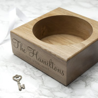 personalised Solid Oak Champagne Holder