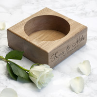 personalised Solid Oak Champagne Holder