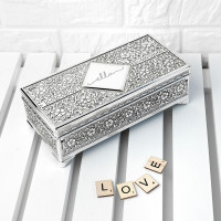 personalised Silver Trinket Box