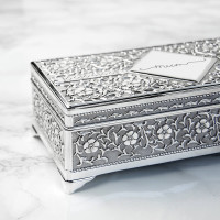 personalised Silver Trinket Box