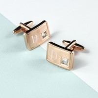 personalised Rose Gold Plated Cufflinks