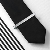 personalised Rhodium Plated Tie Clip