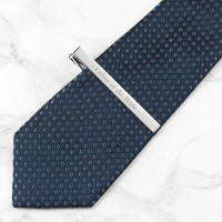 personalised Rhodium Plated Tie Clip