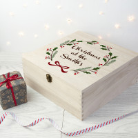 personalised Jolly Holly Christmas Eve Box