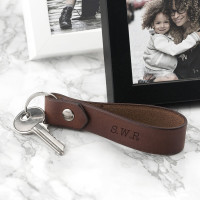 personalised leather keyring