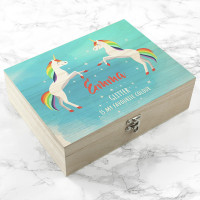personalised Rainbow Unicorn Accessories Box