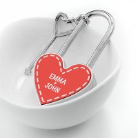 personalised Parisienne Heart Padlock