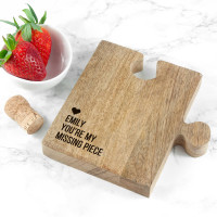 personalised Missing Piece Jigsaw Bottle Coaster