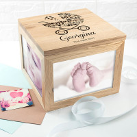 personalised Baby Girl Photo Memory Box