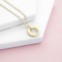 personalised Mini Ring Necklace