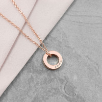 personalised mini ring necklace