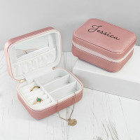 personalised Pink Travel Jewellery Case