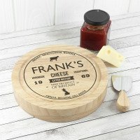 personalised Traditional Brand Cheese Board Set