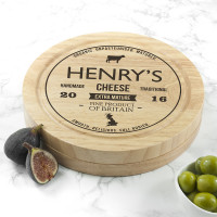 personalised Traditional Brand Cheese Board Set