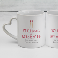 Perfect Match Heart Handle Mug