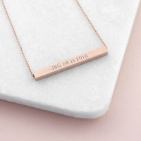 personalised Horizontal Bar Necklace