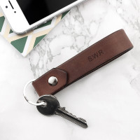 personalised leather keyring